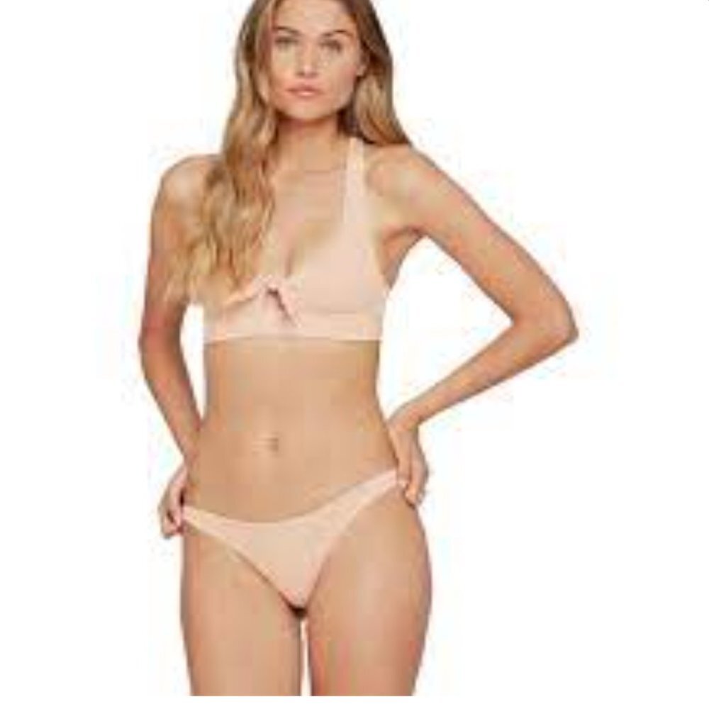 L SPACE Ribbed Camacho Bikini Bottom in Desert Rose Size Small NWT